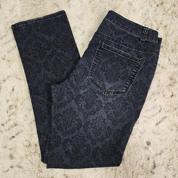 Liverpool Jeans Company Black Patterned Straight Leg Jeans - Picture 10 of 10